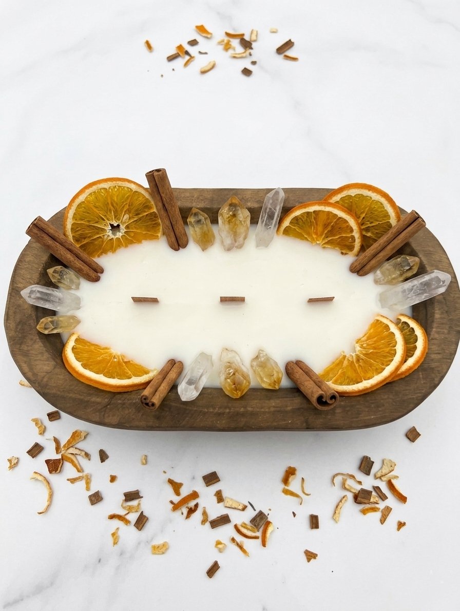Cinnamon & Citrine Dough Bowl Candle