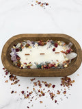 Lavender & Rose Crystal Dough Bowl Candle